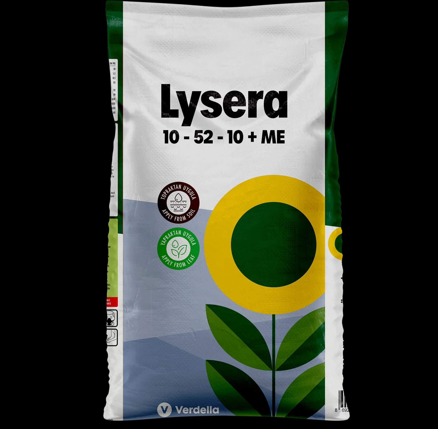 Lysera 10-52-10 yüksek fosforlu köklenme ve çiçeklenme bitki besleme ürünü ambalajı