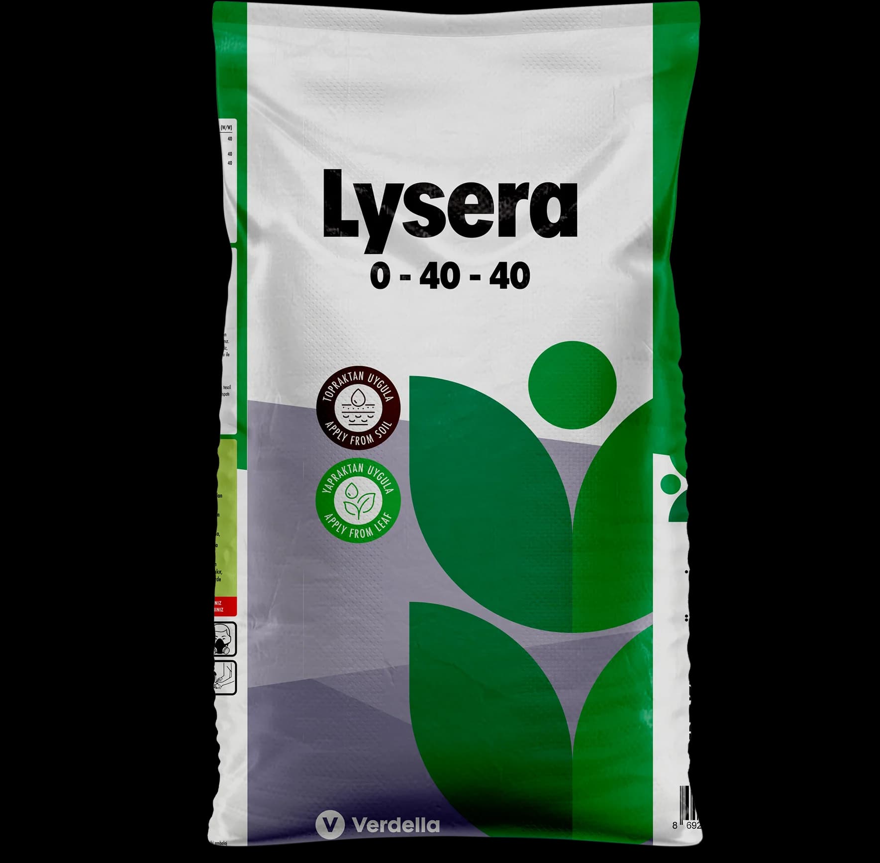 Lysera 0-40-40 fosfor ve potasyum destekli bitki besleme ürünü ambalajı
