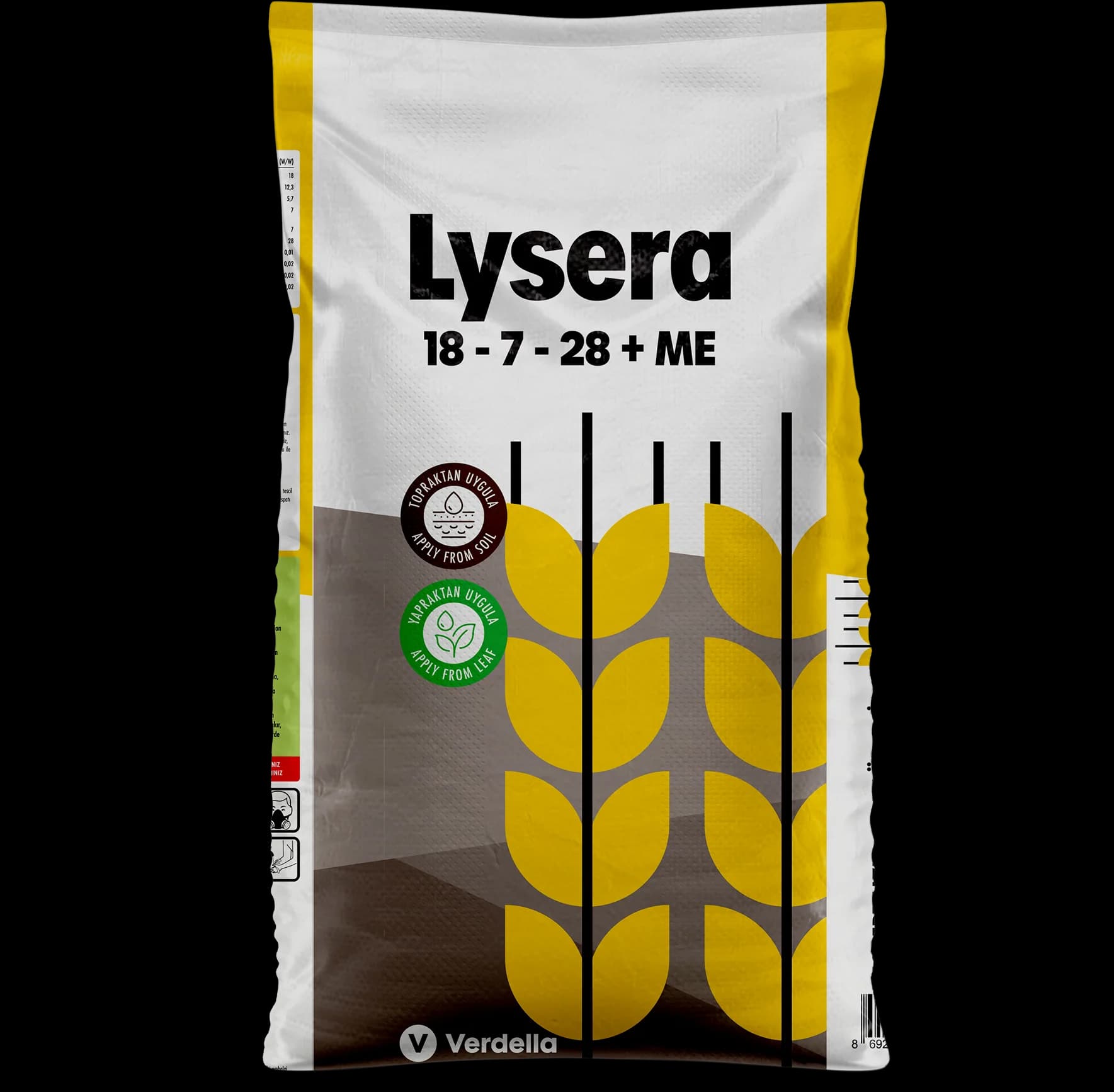 Lysera 18-7-28 yüksek potasyumlu bitki besleme ürünü ambalajı